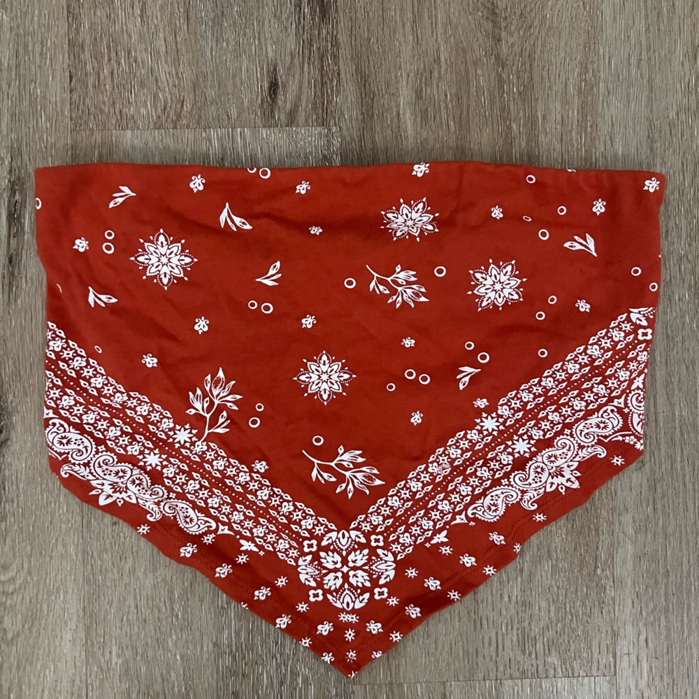 Forever 21 Orange and White Tube Top